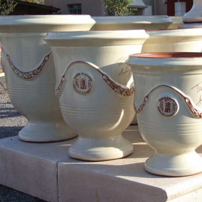 vase d'anduze terre figuière ivoire