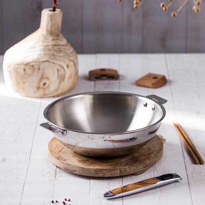 wok cristel casteline en inox