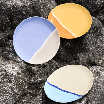 6 assiettes destination degrenne 4 coloris