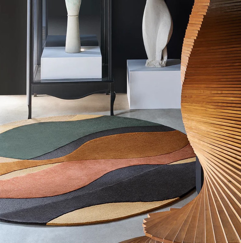 tapis rond oceane toulemonde bochart