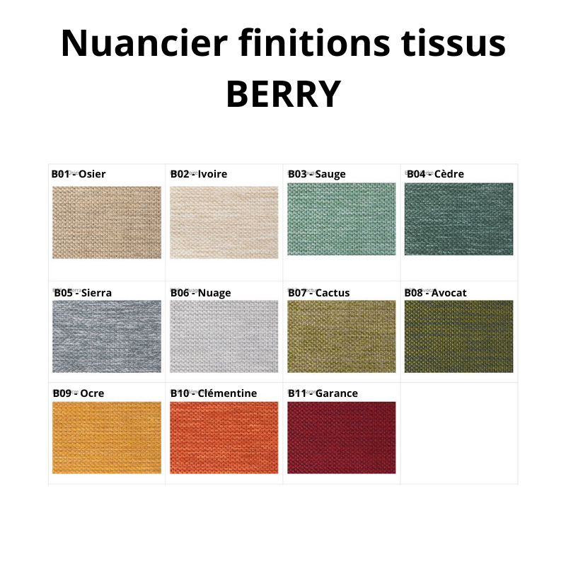 carrier color chart berry fabric finishes