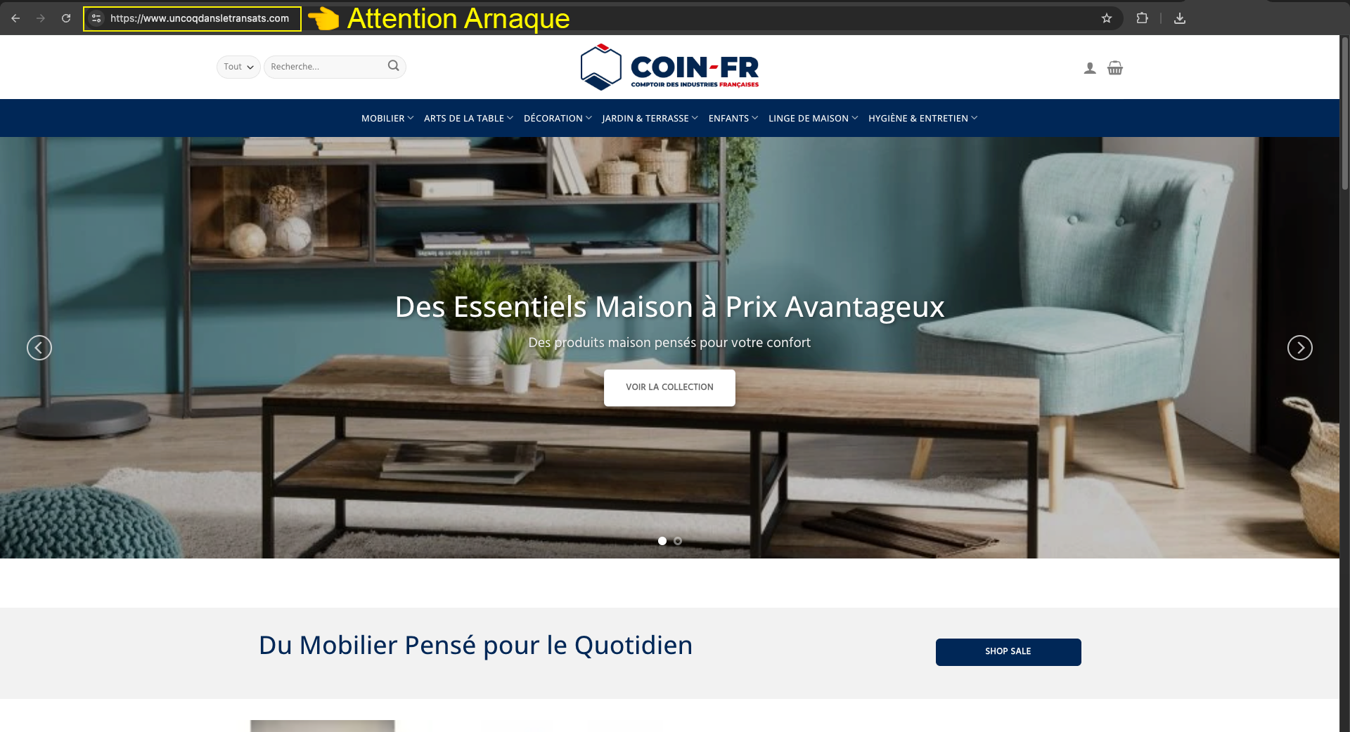 uncoqdansletransats.com Arnaque