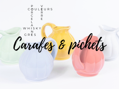 Carafe Pichet Céramique Ancienne - Thème Vendanges En Champagne Vers 1850